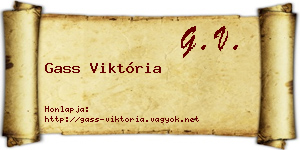Gass Viktória névjegykártya